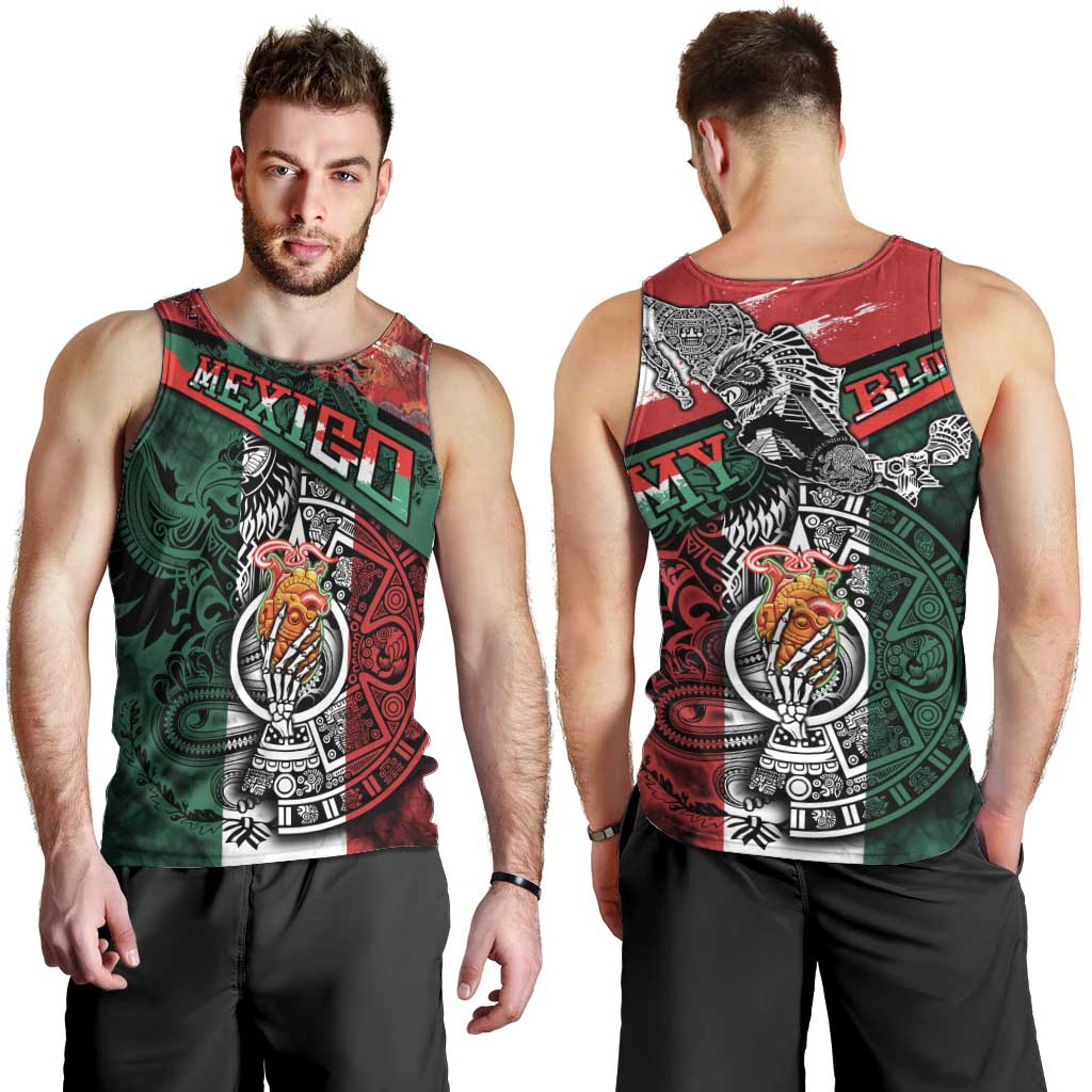 My Home My Blood Mexico Men Tank Top Mexican Map Aztec
