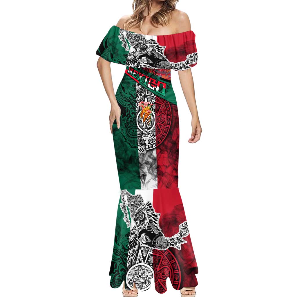 My Home My Blood Mexico Mermaid Dress Mexican Map Aztec