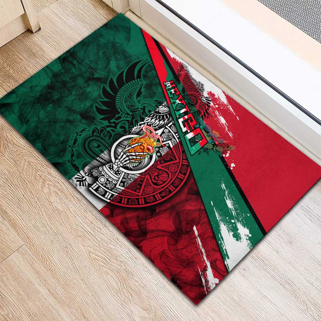 My Home My Blood Mexico Rubber Doormat Mexican Map Aztec