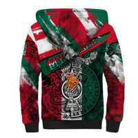 My Home My Blood Mexico Sherpa Hoodie Mexican Map Aztec