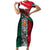 My Home My Blood Mexico Short Sleeve Bodycon Dress Mexican Map Aztec