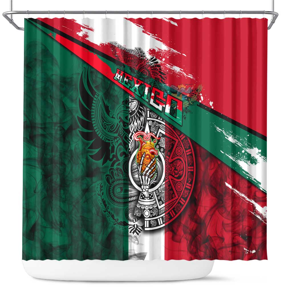 My Home My Blood Mexico Shower Curtain Mexican Map Aztec