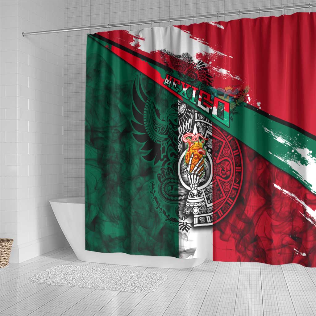 My Home My Blood Mexico Shower Curtain Mexican Map Aztec