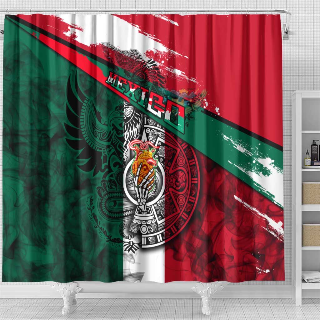 My Home My Blood Mexico Shower Curtain Mexican Map Aztec