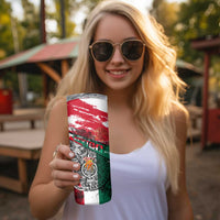 My Home My Blood Mexico Skinny Tumbler Mexican Map Aztec