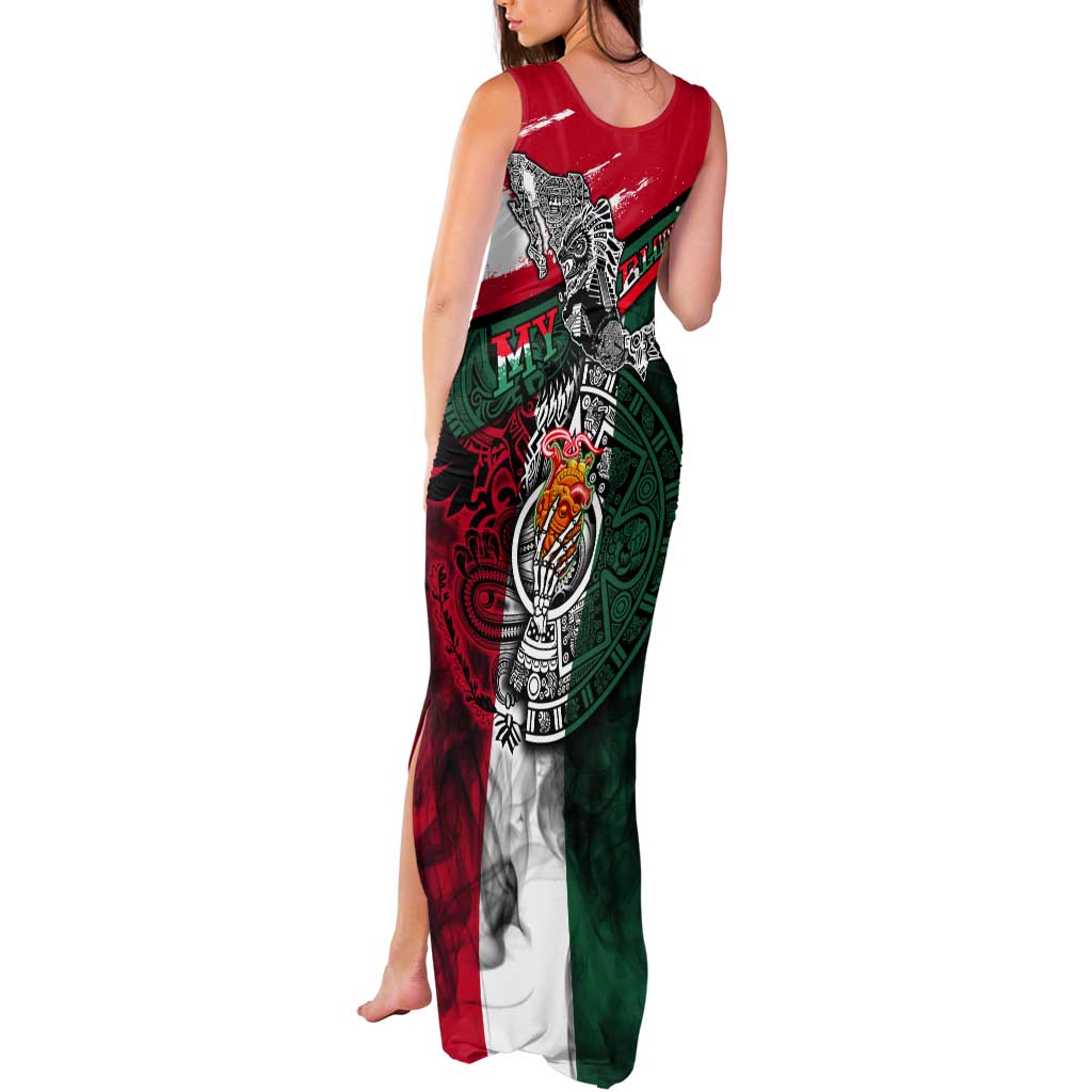 My Home My Blood Mexico Tank Maxi Dress Mexican Map Aztec