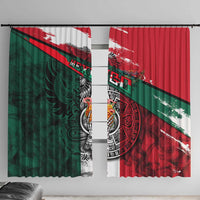 My Home My Blood Mexico Window Curtain Mexican Map Aztec