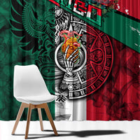 My Home My Blood Mexico Window Curtain Mexican Map Aztec