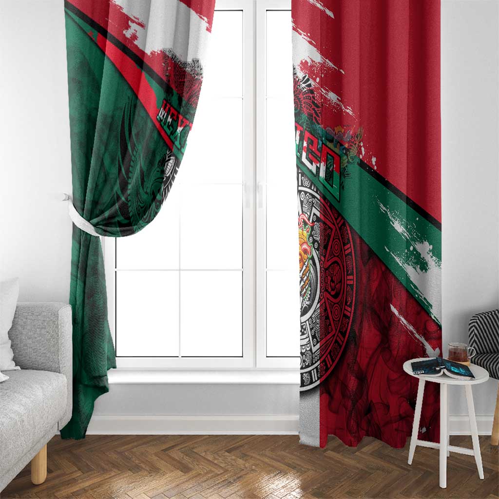 My Home My Blood Mexico Window Curtain Mexican Map Aztec