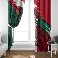 My Home My Blood Mexico Window Curtain Mexican Map Aztec