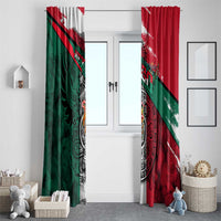 My Home My Blood Mexico Window Curtain Mexican Map Aztec