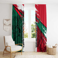 My Home My Blood Mexico Window Curtain Mexican Map Aztec