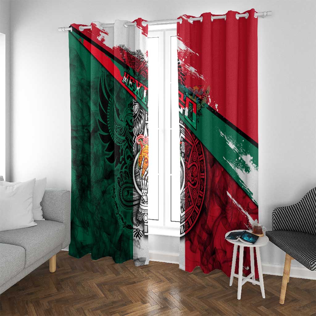My Home My Blood Mexico Window Curtain Mexican Map Aztec