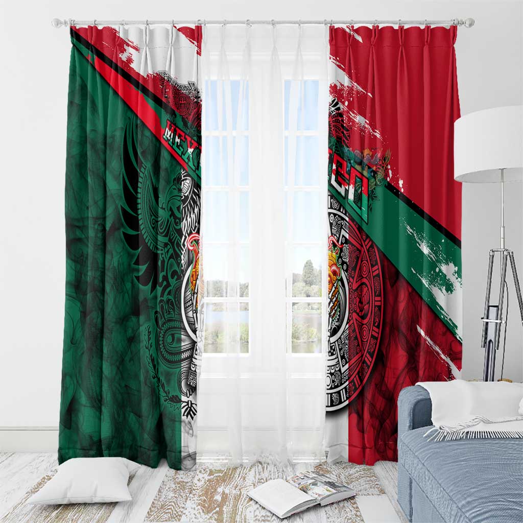 My Home My Blood Mexico Window Curtain Mexican Map Aztec
