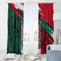 My Home My Blood Mexico Window Curtain Mexican Map Aztec