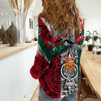 My Home My Blood Mexico Women Casual Shirt Mexican Map Aztec