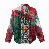 My Home My Blood Mexico Women Casual Shirt Mexican Map Aztec