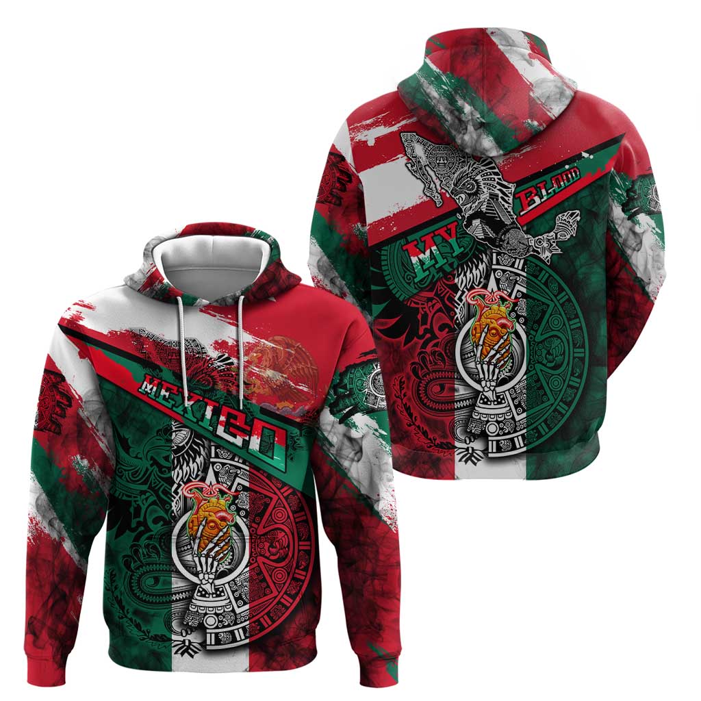 My Home My Blood Mexico Zip Hoodie Mexican Map Aztec