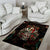 Mexico Sugar Skull Area Rug Tattoo Art Mexican Flag