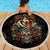 Mexico Sugar Skull Beach Blanket Tattoo Art Mexican Flag