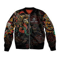 Mexico Sugar Skull Bomber Jacket Tattoo Art Mexican Flag