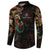 Mexico Sugar Skull Button Sweatshirt Tattoo Art Mexican Flag