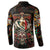 Mexico Sugar Skull Button Sweatshirt Tattoo Art Mexican Flag
