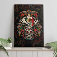 Mexico Sugar Skull Canvas Wall Art Tattoo Art Mexican Flag