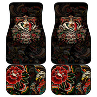 Mexico Sugar Skull Car Mats Tattoo Art Mexican Flag