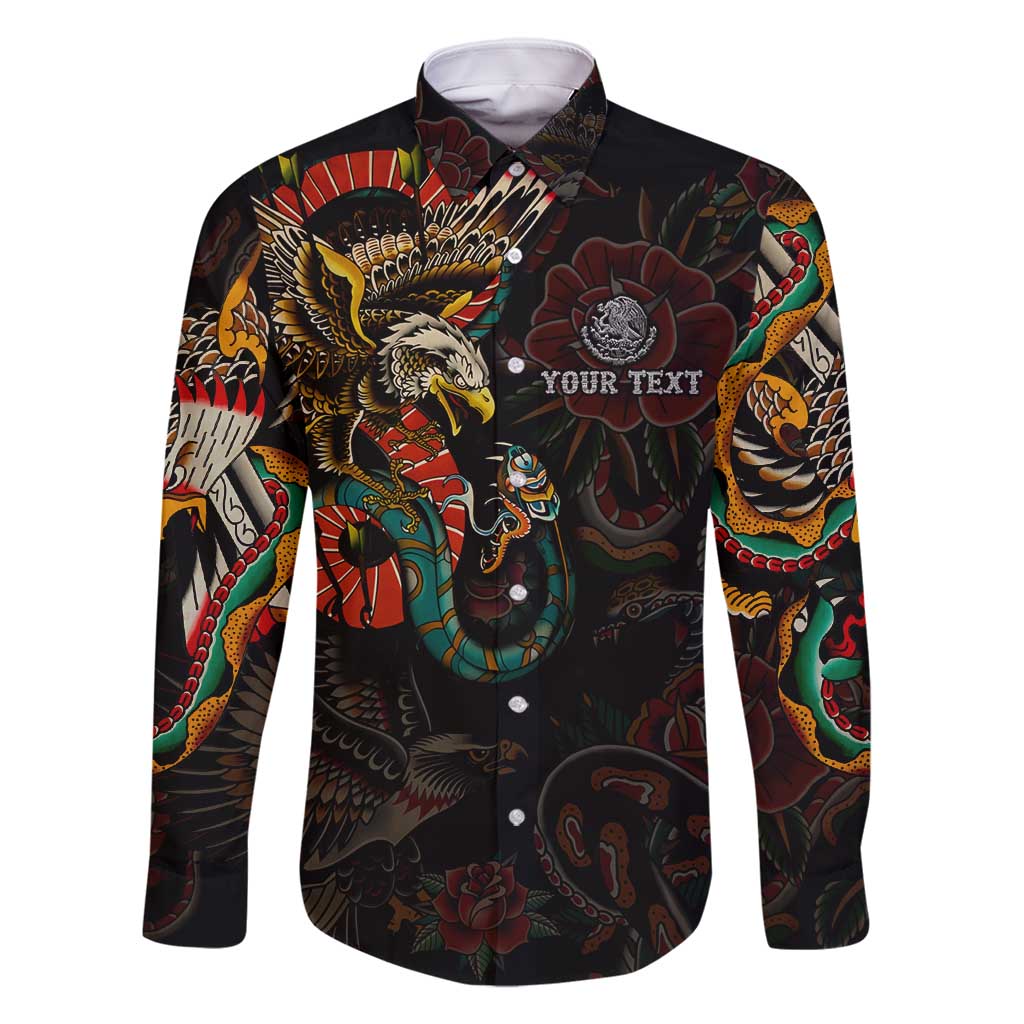 Mexico Sugar Skull Family Matching Long Sleeve Bodycon Dress and Hawaiian Shirt Tattoo Art Mexican Flag