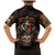 Mexico Sugar Skull Family Matching Mermaid Dress and Hawaiian Shirt Tattoo Art Mexican Flag