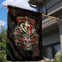 Mexico Sugar Skull Garden Flag Tattoo Art Mexican Flag