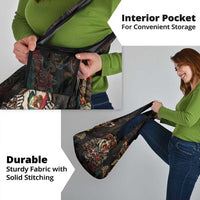 Mexico Sugar Skull Grocery Bag Tattoo Art Mexican Flag