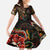 Mexico Sugar Skull Kid Short Sleeve Dress Tattoo Art Mexican Flag