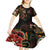 Mexico Sugar Skull Kid Short Sleeve Dress Tattoo Art Mexican Flag
