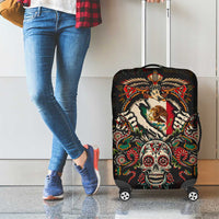 Mexico Sugar Skull Luggage Cover Tattoo Art Mexican Flag