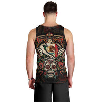 Mexico Sugar Skull Men Tank Top Tattoo Art Mexican Flag