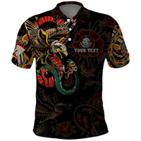 Mexico Sugar Skull Polo Shirt Tattoo Art Mexican Flag