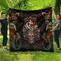 Mexico Sugar Skull Quilt Tattoo Art Mexican Flag
