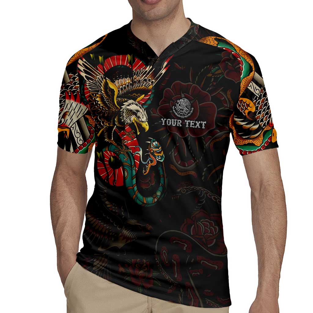 Mexico Sugar Skull Rugby Jersey Tattoo Art Mexican Flag