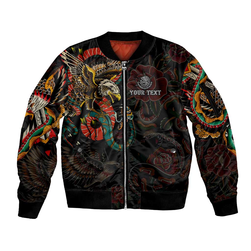 Mexico Sugar Skull Sleeve Zip Bomber Jacket Tattoo Art Mexican Flag