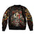 Mexico Sugar Skull Sleeve Zip Bomber Jacket Tattoo Art Mexican Flag