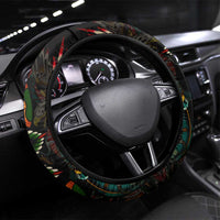 Mexico Sugar Skull Steering Wheel Cover Tattoo Art Mexican Flag