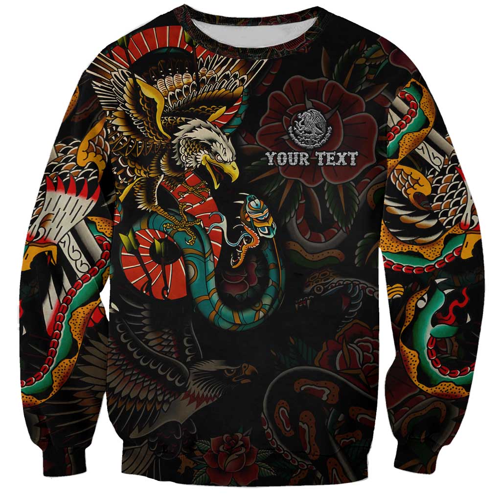 Mexico Sugar Skull Sweatshirt Tattoo Art Mexican Flag