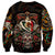 Mexico Sugar Skull Sweatshirt Tattoo Art Mexican Flag