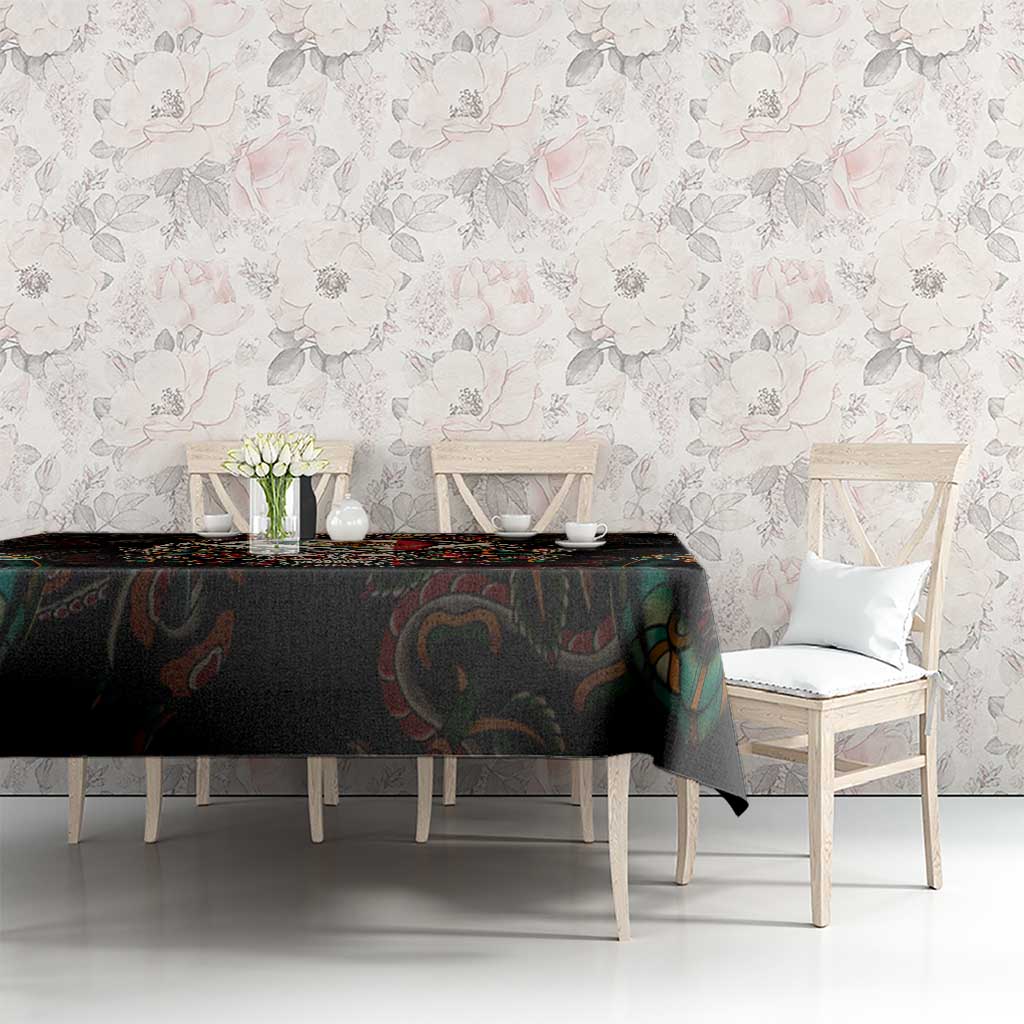 Mexico Sugar Skull Tablecloth Tattoo Art Mexican Flag