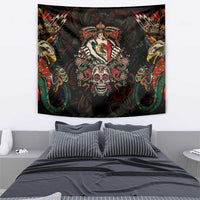 Mexico Sugar Skull Tapestry Tattoo Art Mexican Flag