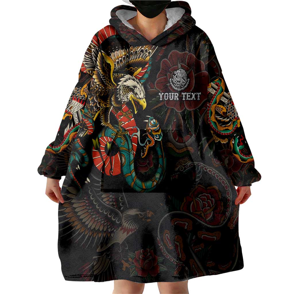 Mexico Sugar Skull Wearable Blanket Hoodie Tattoo Art Mexican Flag