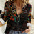 Mexico Sugar Skull Women Casual Shirt Tattoo Art Mexican Flag
