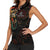 Mexico Sugar Skull Women Sleeveless Polo Shirt Tattoo Art Mexican Flag